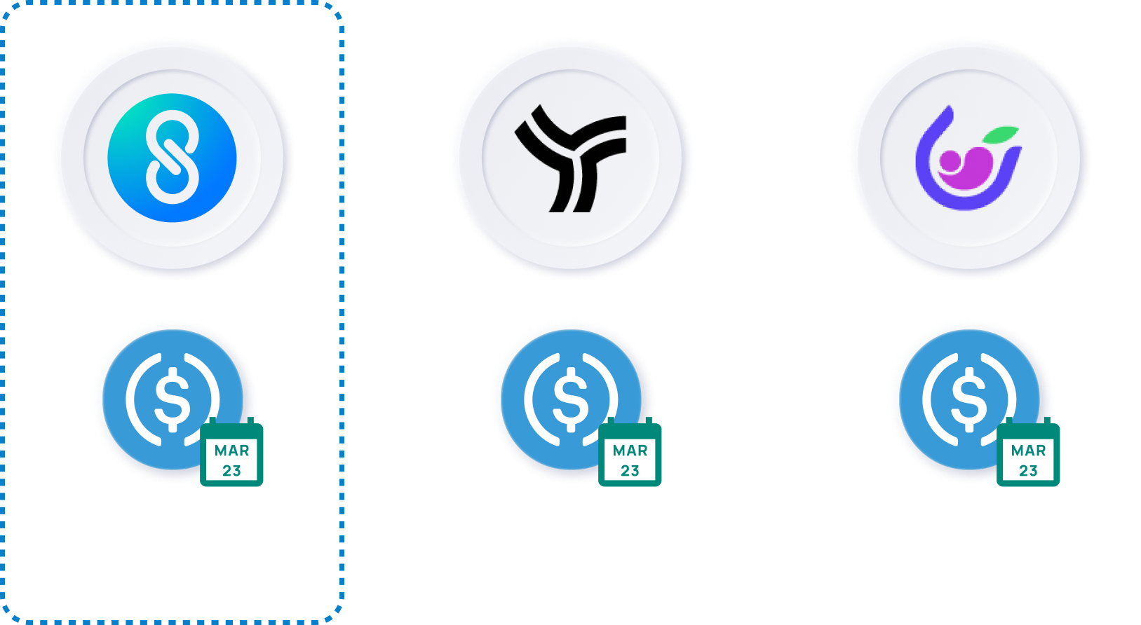 Graphic showing 3 protocols with different Principal Token prices and a highlight around the lowest priced one.